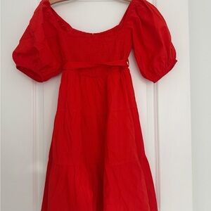 NWT Sim & Sam women’s puff sleeve belted summer dress size small 4 6
